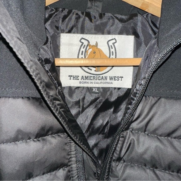 NWT The American West Black Puffer Soft Shell Jacket Size: XL fits like a 8/10 - Picture 4 of 7